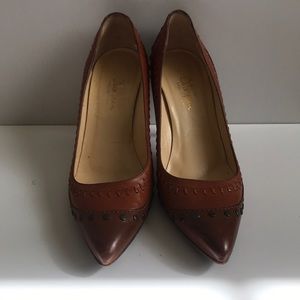 Cole Hana studded two-tone pumps